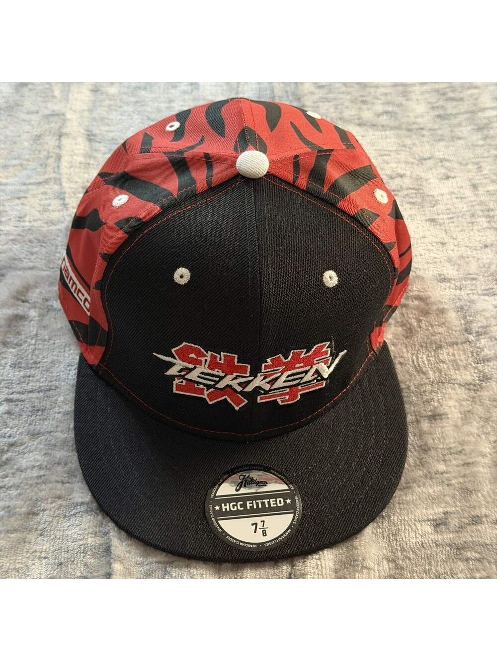 Tekken 1994 Headgear Classics HGC Fitted Hat Cap 7 7/8 Namco Red Black Zebra